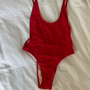 High Leg Cheeky One Piece Swimsuit